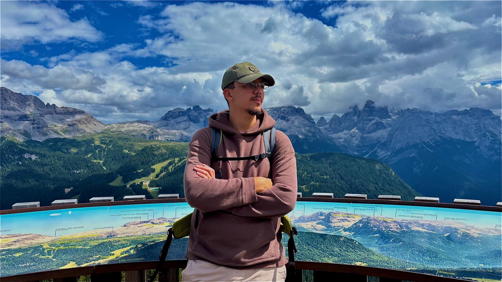 Abdellah Bayar in the mountains.